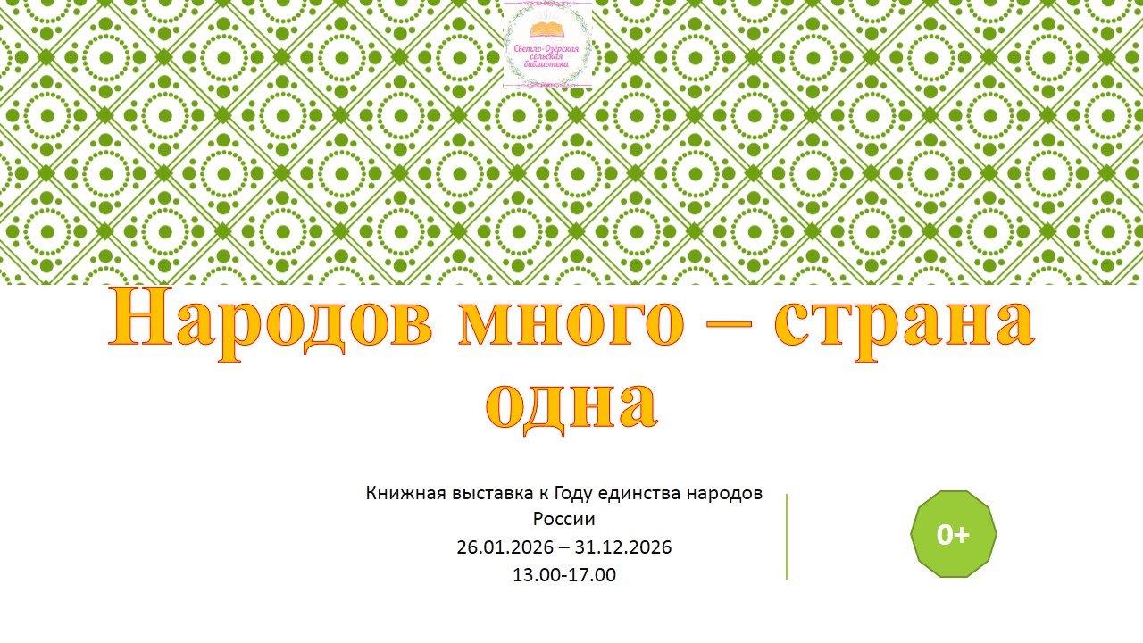 «Народов много – страна одна»